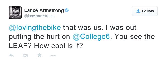 Lance Armstrong Tweet